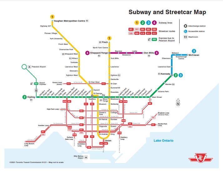mapa do metrô de Toronto