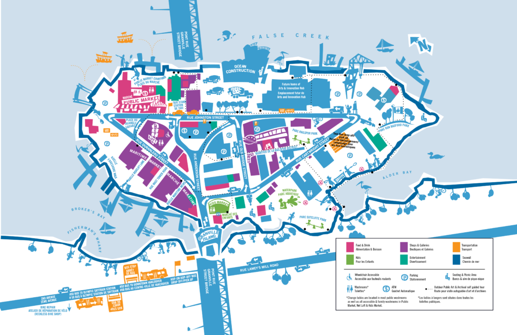 Granville Island - Mapa