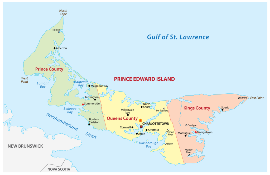 prince-edward-island-mapa
